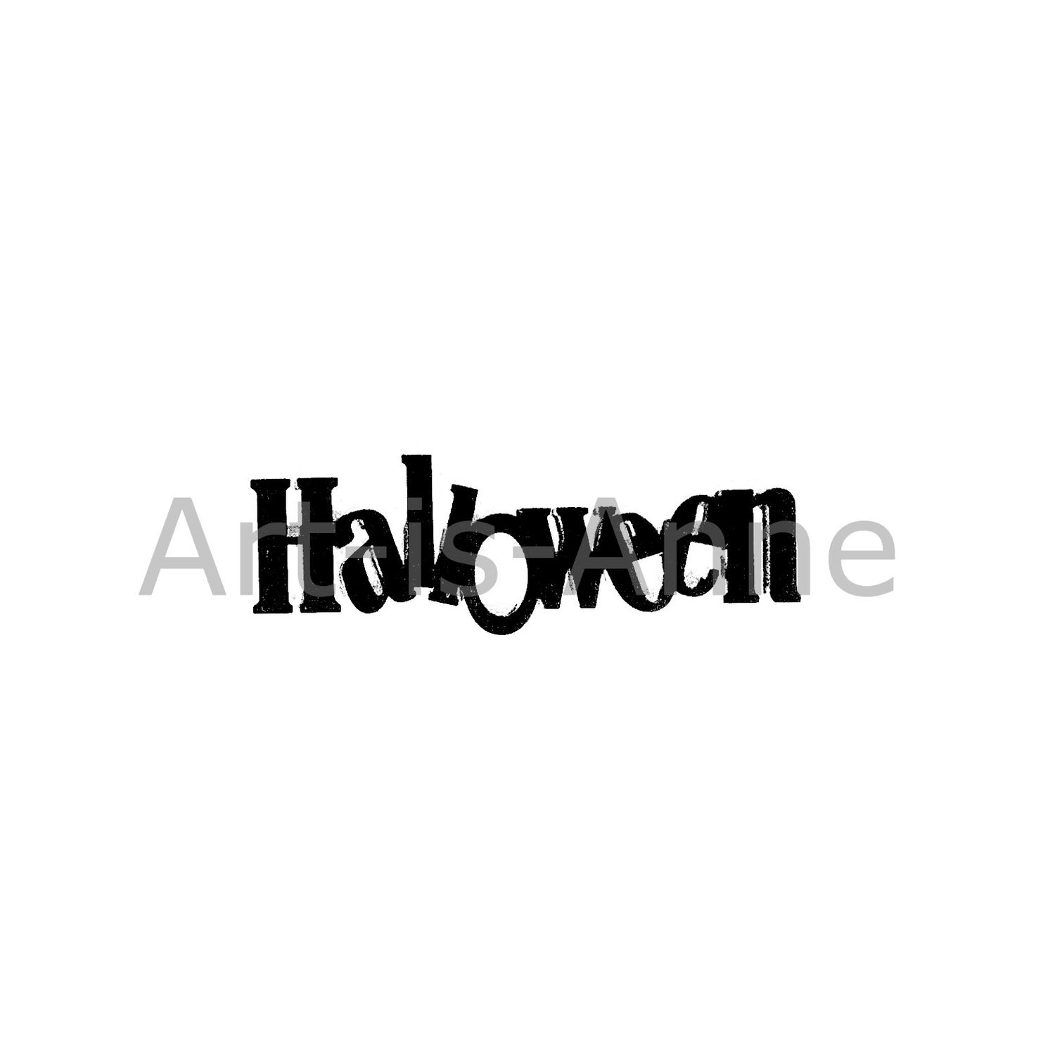 Art-is-Anne créative - Acrylique mot Halloween