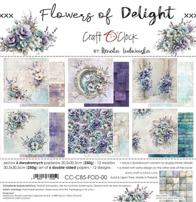 Craft O Clock - Papier 12x12 «Flowers of Delight»