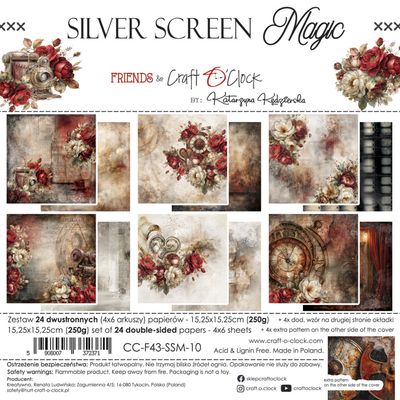 Craft O Clock - Papier 6x6 «Silver Screen Magic»