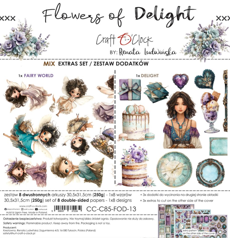 Craft O Clock - Éphémèra à découper Mixte «Flowers of Delight»