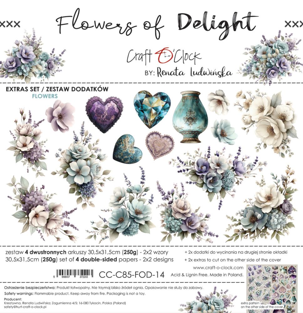 Craft O Clock - Éphémèra à découper Fleurs «Flowers of Delight»