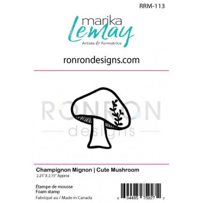 Ronron designs - Étampe de mousse Champignons Mignon de Marika Lemay