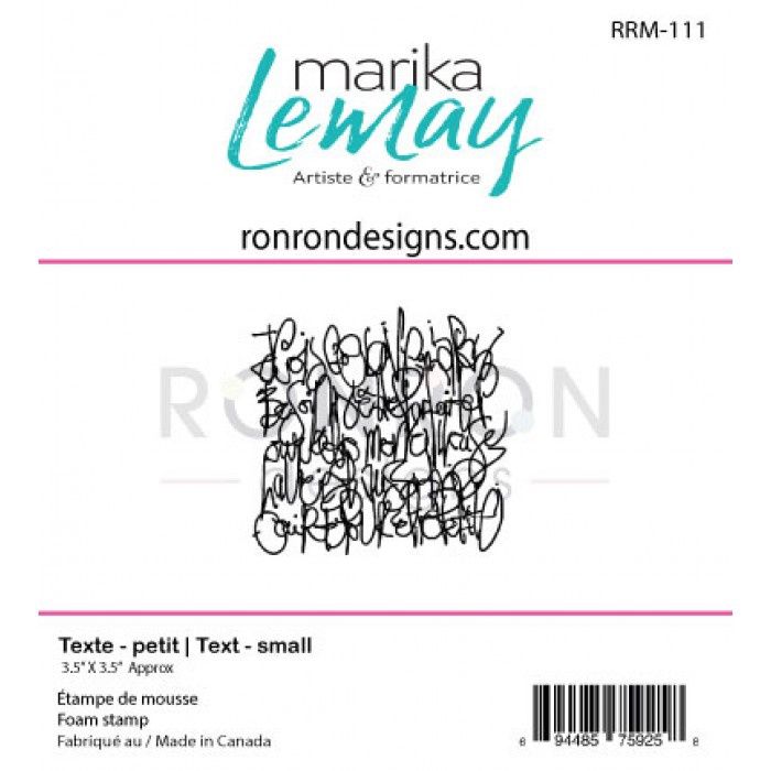 Ronron designs - Étampe de mousse Texte de Marika Lemay