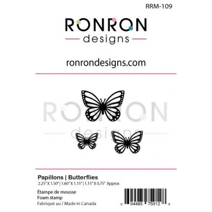 Ronron designs - Étampe de mousse Papillons