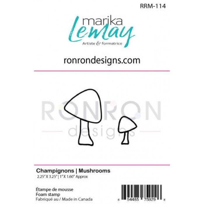 Ronron designs - Étampe de mousse Champignons de Marika Lemay
