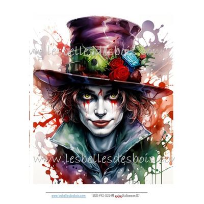 Les Belles des Bois - Papier de riz 8,5 x 11 Halloween 07