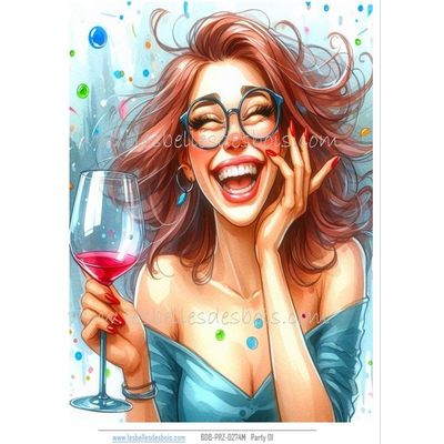 Les Belles des Bois - Papier de riz 8,5 x 5,5 Party 01