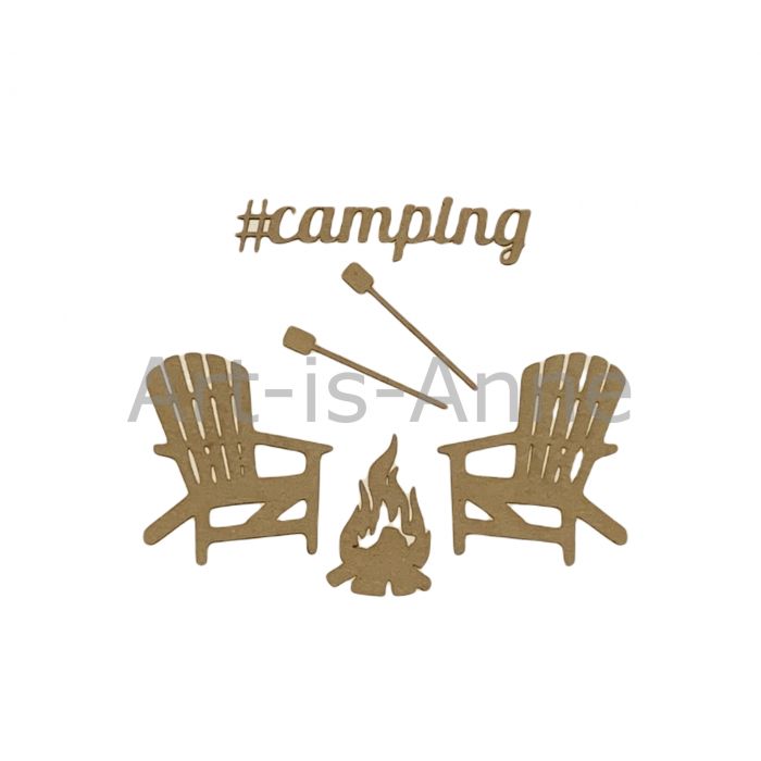Art-is-Anne créative - Chipboard «Camping»