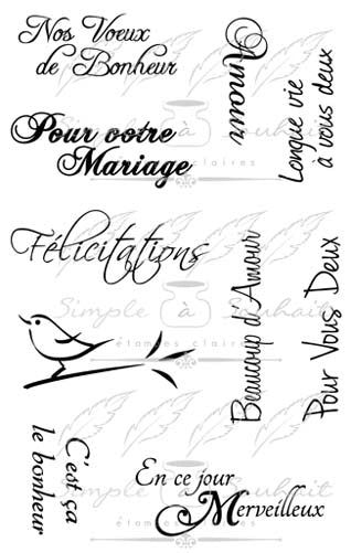 Simple à souhait - Étampes 011G Mariage