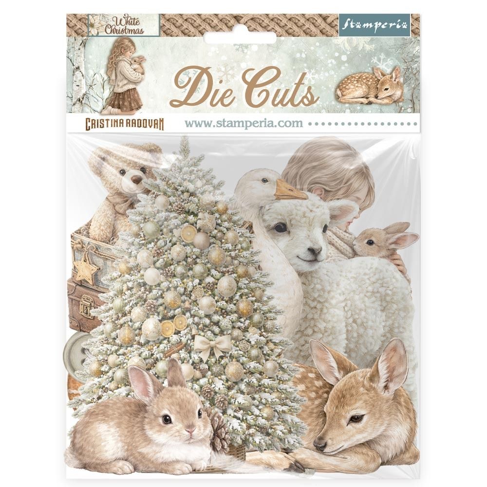 Stamperia - Éphéméra en chipboard White Christmas