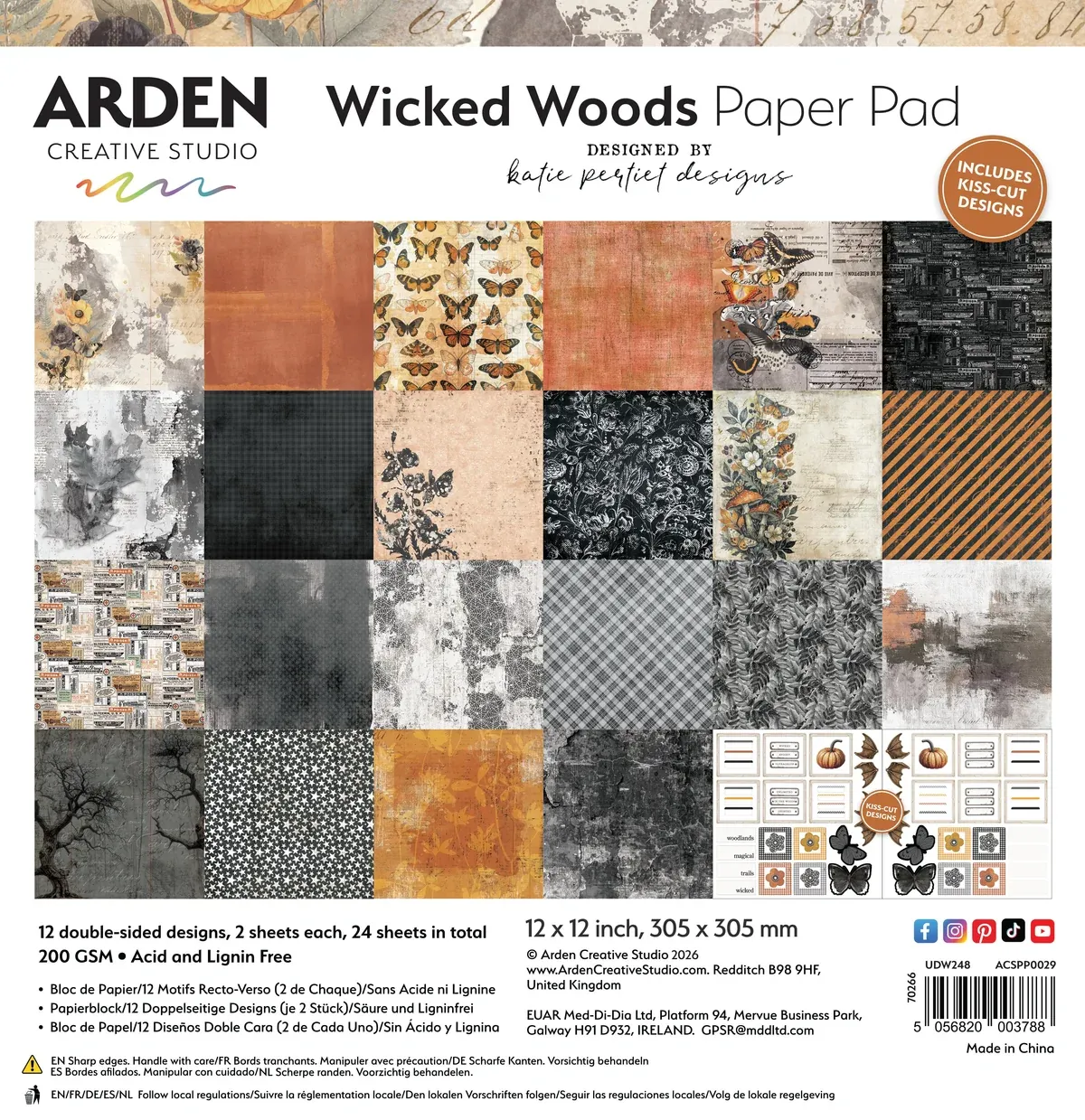 Arden Creative Studio - Papier 12" X 12" «Wicked Woods»