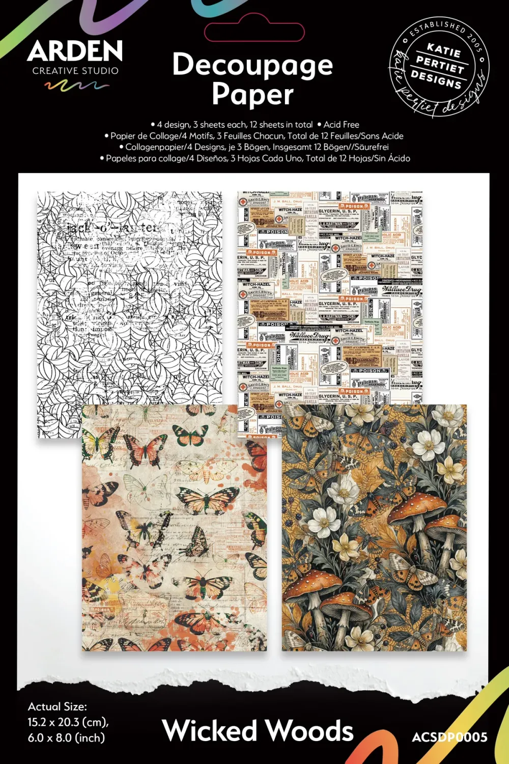 Arden Creative Studio - Papier découpage 6x8 «Wicked Woods»