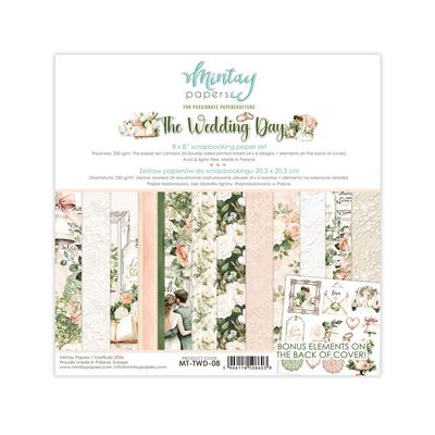Mintay - Papier 8x8 The Wedding Day, 24 pages recto-verso