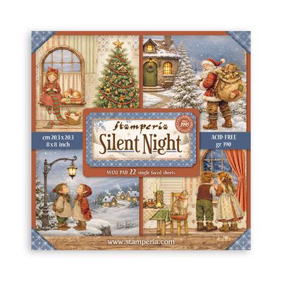 Stamperia - Papier 8x8 Maxi Pad Silent Night