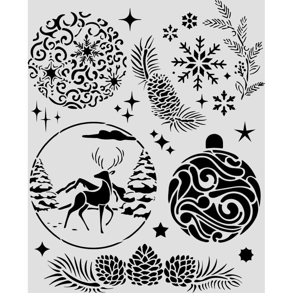 Stamperia - Stencil Christmas Balls