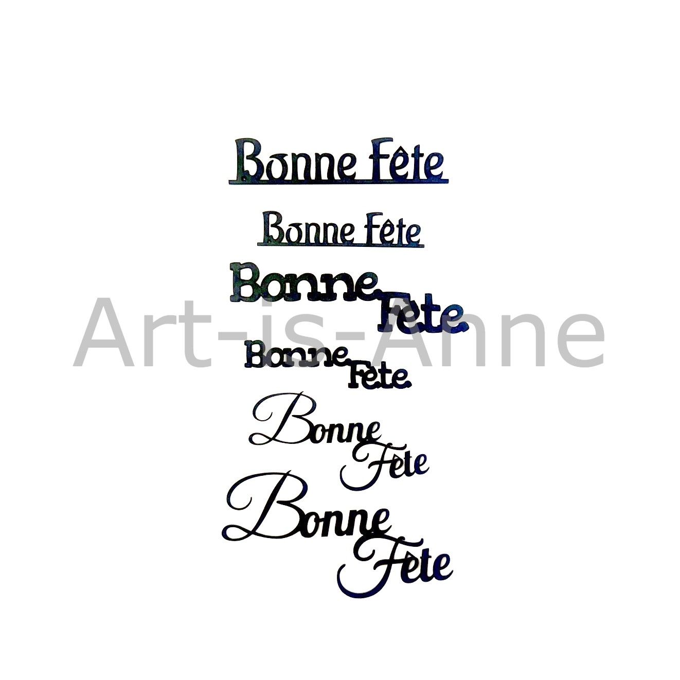 Art-is-Anne créative - Chipboard Bonne Fête (Noir)