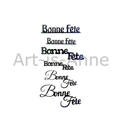 Art-is-Anne créative - Chipboard Bonne Fête (Noir)