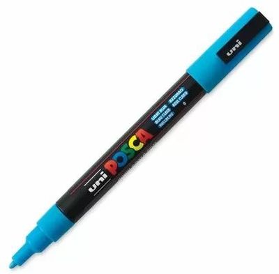 POSCA - Marqueur de Peinture acrylique couleurs «Light Blue» 3M