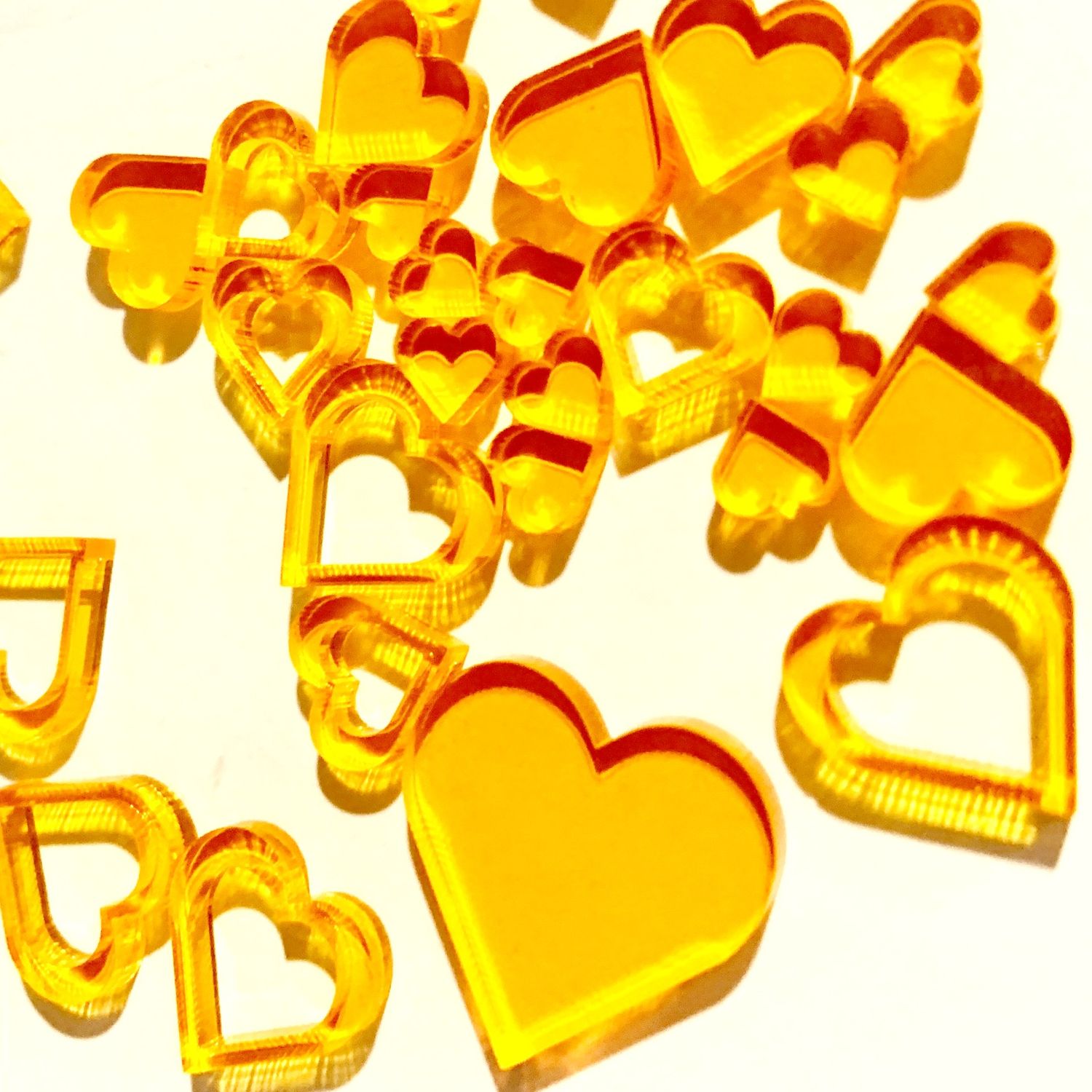 Art-Is-Anne créative - Acrylique «Mini coeur Orange-2»