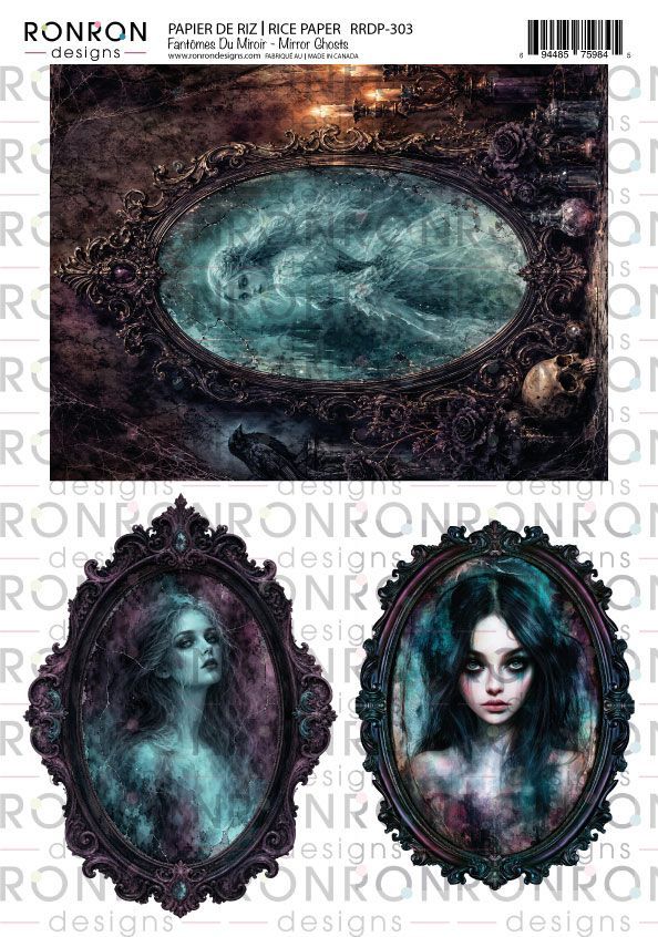 Ronron designs - Papier de riz Fantôme de miroir