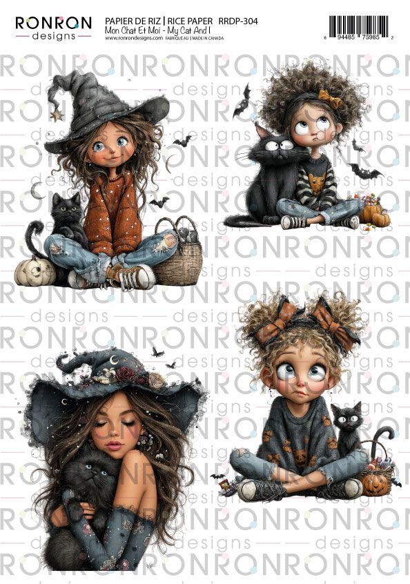 Ronron designs - Papier de riz Mon Chat et Moi