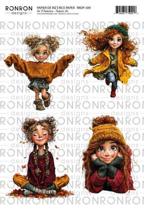 Ronron designs - Papier de riz Air d'automne