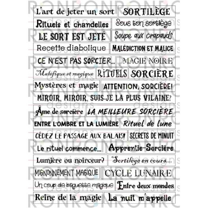 Ronron designs - Autocollants Sorcières Maléfiques, blanc