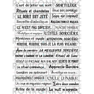 Ronron designs - Autocollants Sorcières Maléfiques, blanc
