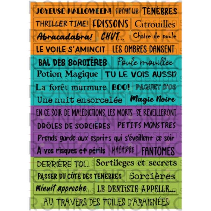 Ronron designs - Autocollants Halloween, couleurs vives