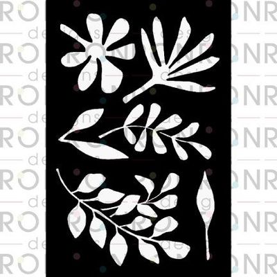Ronron designs - Stencil Botanique 6x9