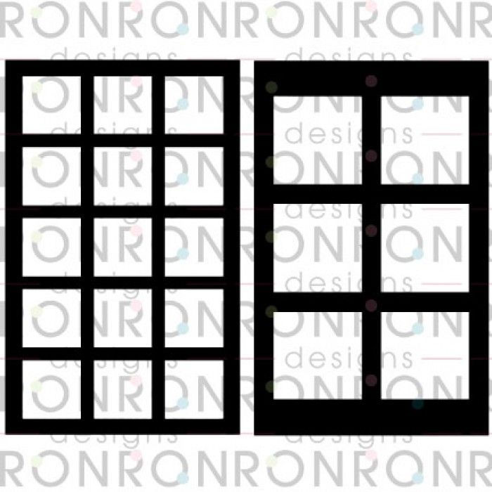 Ronron designs - Stencil Paire de carrés 5x8