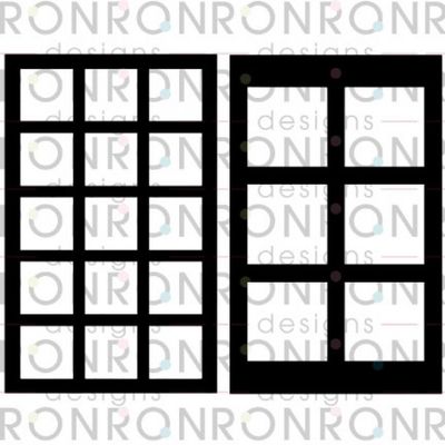 Ronron designs - Stencil Paire de carrés 5x8