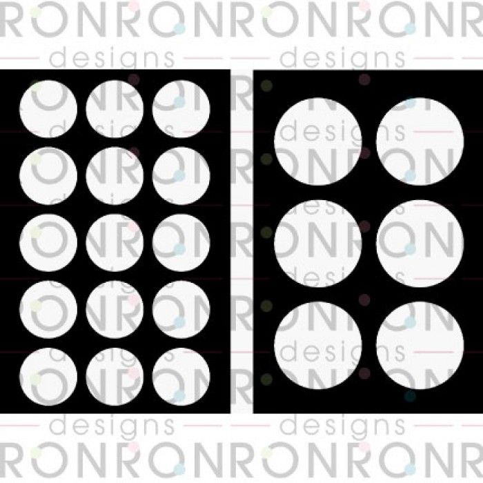 Ronron designs - Stencil Paire de cercle 6x9