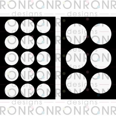 Ronron designs - Stencil Paire de cercle 6x9