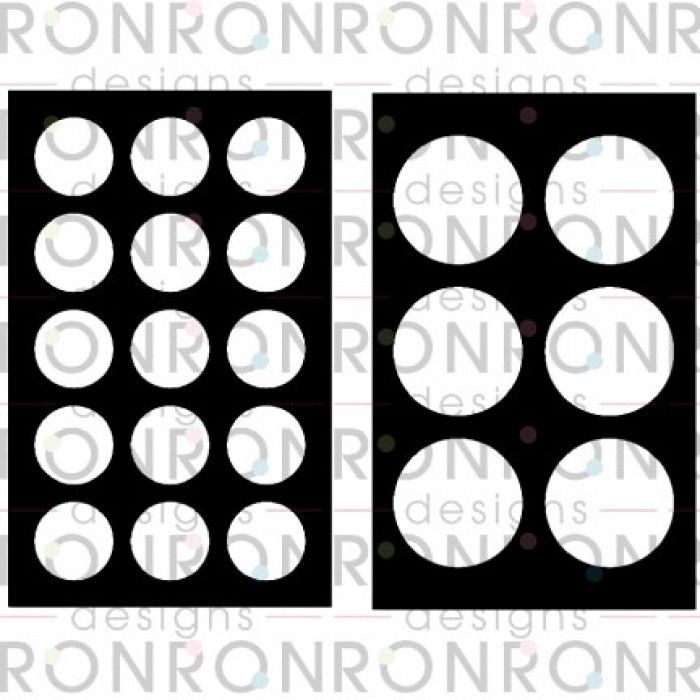 Ronron designs - Stencil Paire de cercle 5x8