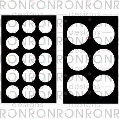 Ronron designs - Stencil Paire de cercle 5x8
