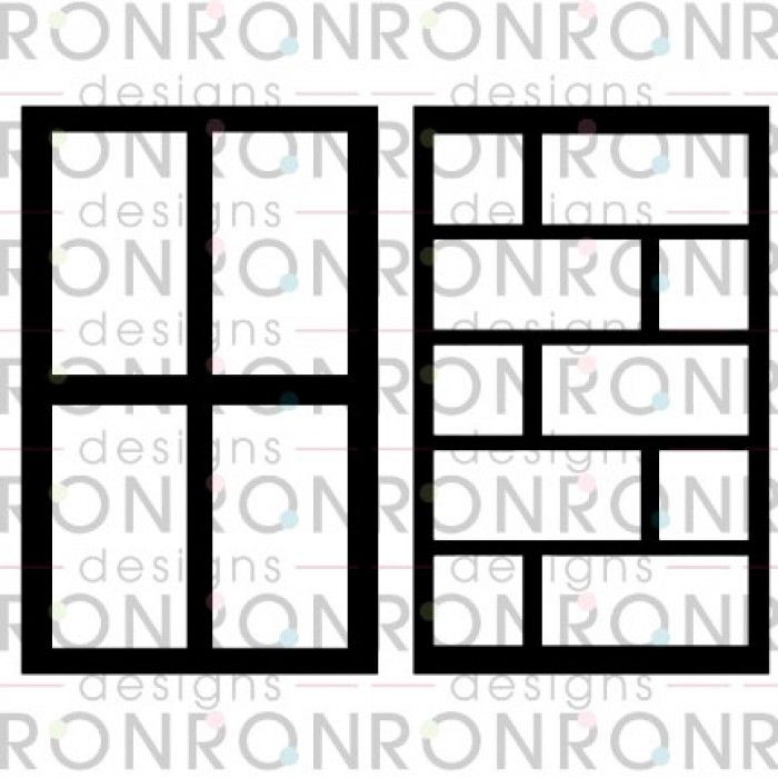 Ronron designs - Stencil Paire de rectangle 5x8