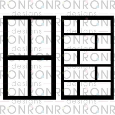 Ronron designs - Stencil Paire de rectangle 5x8