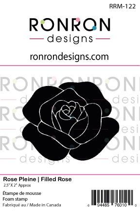 Ronron designs - Étampe de mousse Rose pleine