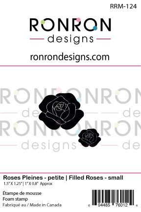 Ronron designs - Étampe de mousse Petite Rose Pleine