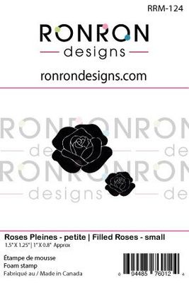 Ronron designs - Étampe de mousse Petite Rose Pleine