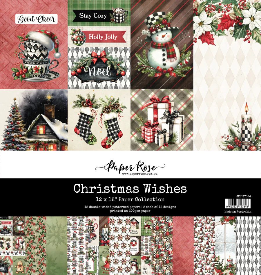 Paper Rose - Papier 12x12 Christmas Wishes, 12 pages