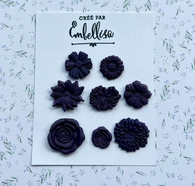 Embellisa - Moulage de Fleurs mauves