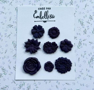 Embellisa - Moulage de Fleurs mauves