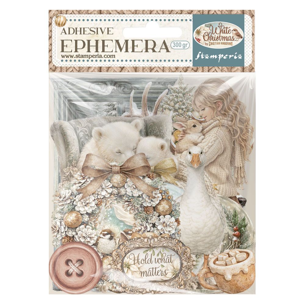 Stamperia - Éphéméra autocollants «White Christmas»