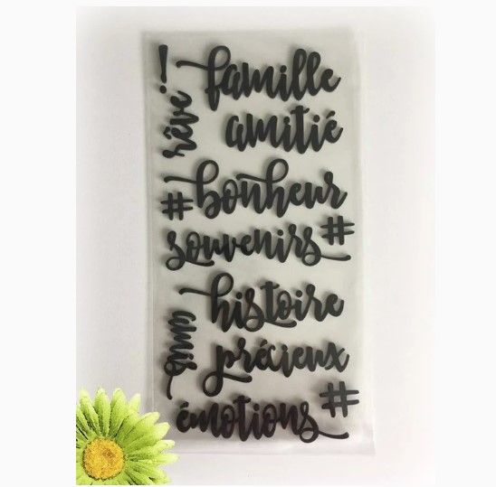 Simple à Souhait - Autocollants Mots Famille (Noir)