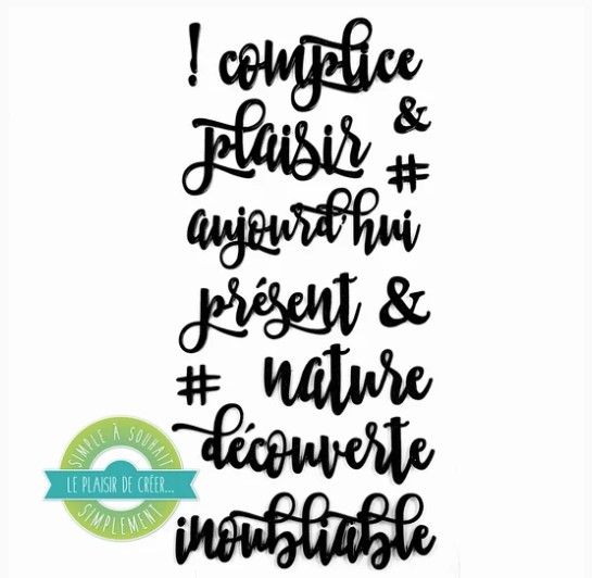 Simple à Souhait - Autocollants Mots Complice (Noir)