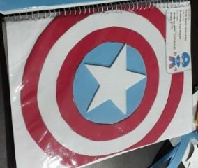 Portada de libreta de foami &quot;Escudo de Capitán América&quot;