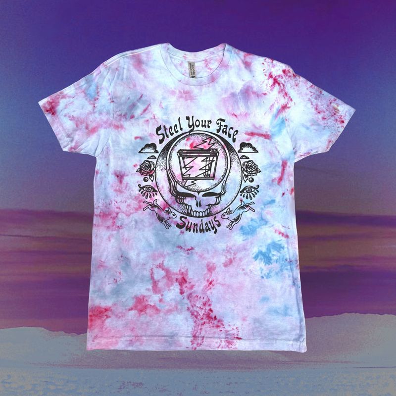 Steel Your Face Sundays Purple Splatter Tie Dye