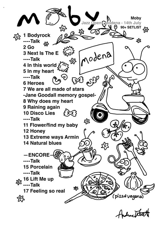 Modena - Moby Setlist 2026
